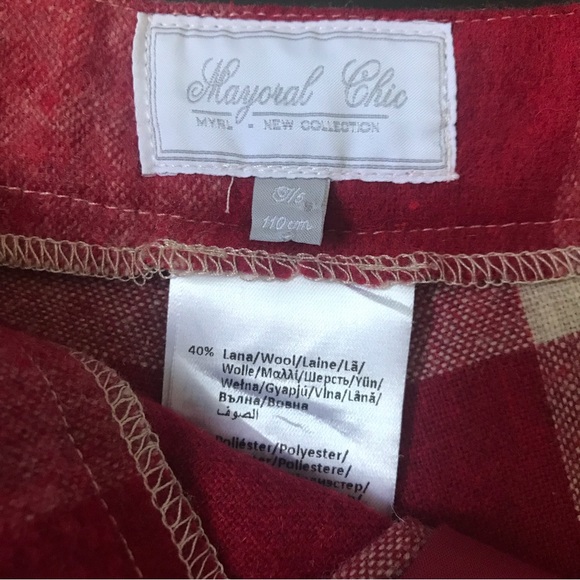 Mayoral Chic Girls Red Wool Blend Shorts, Size 5. - Picture 6 of 7